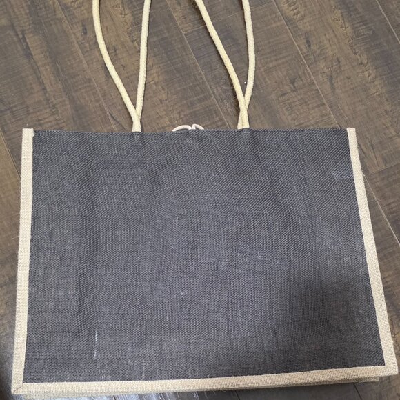 Rare Verragio Jute Tote Bag and Ball Cap Bundle - Brown, Cream, and Orange - Picture 13 of 15